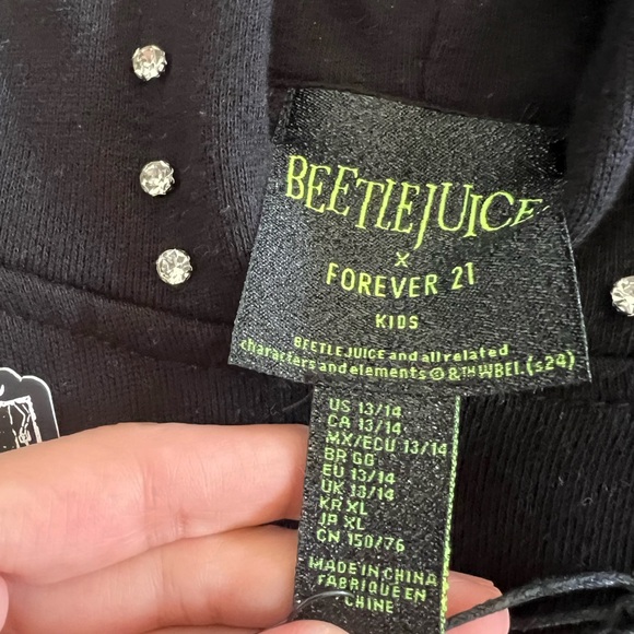 Forever 21 X Beetlejuice Rhinestone Hoodie - Picture 5 of 8